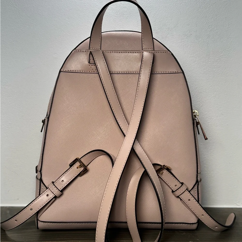 Michael Kors Rhea Zip Blush Perforated Logo Backpack - Picture 2 of 12
